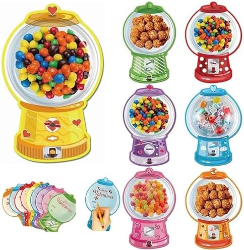 Valentines Candy Cards Gift Set - 36 PCS DIY Craft Treat Holder B...