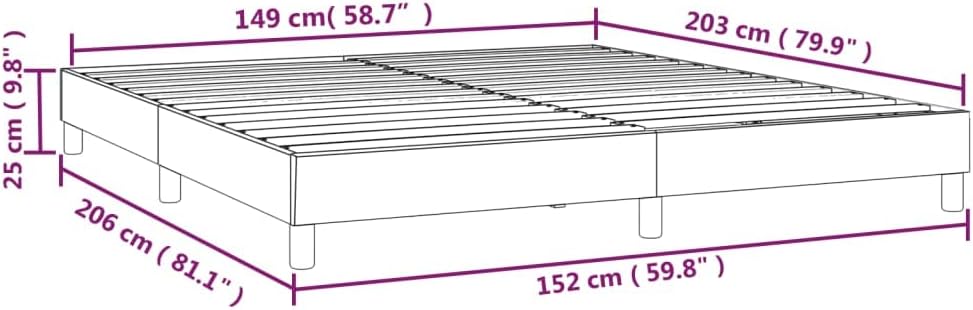 Bed Frame Light Grey 100% Polyester Fabric Platform with Plywood Slatted Foundation, Durable Engineered Wood, Easy Assembly, Sturdy Mattress Support for Modern Bedroom