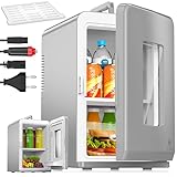 KESSER® 2in1 Mini frigo Box 15 Litri Funzione Raffreddamento e Riscaldamento Portatile AC DC 220-240V/12V Presa e accendisigari scalda Sigaretta Mini Box Termico Auto Ufficio