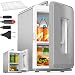 KESSER® 2in1 Mini Kühlschrank Kühlbox 15 Liter Kühl & Heizfunktion Tragbarer AC DC 220-240V/12V Steckdose & Zigarettenanzünder Warmhaltebox Thermobox Auto Büros Zimmer Camping Garten Grau