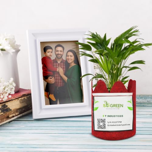 Image of Geo Fabric Grow Bags for Plants 4X5 Inch (Pack of 5) | 400 GSM Heavy Duty UV-Protected Round Maroon Colour Plant Bags for Terrace and Vegetable Gardening | Strong & Reusable|