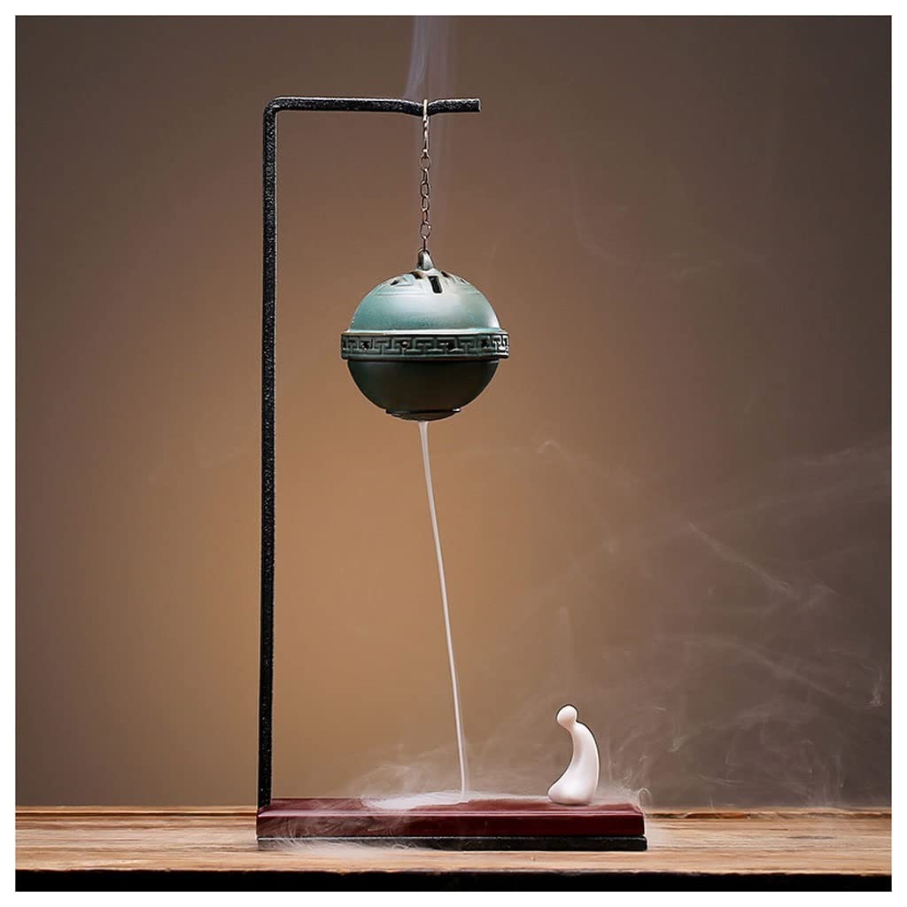 Basxdrfxz B Incense Holder Ase Ackflow Incense Ornaments Home Living Room Edroom Hanging All Sandalwood Furnace Decoration Hotel Supplies(B)