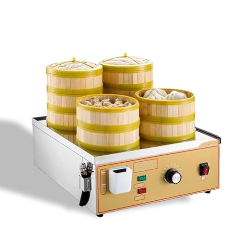 LumoLight電気蒸し器、食堂の蒸しパンマシン、蒸しパン、餃子、朝食用加熱スチームキャビネット、電気卓上蒸しパン炉、商業用 (A)