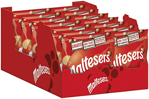 Maltesers Schokokugeln | Knusperkern | 14 Packungen in einer Box (14 x 300 g)
