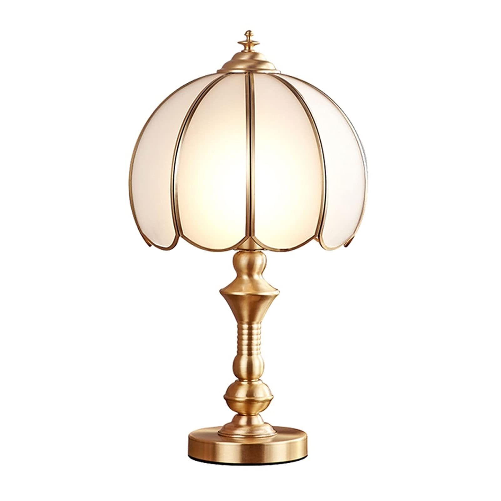 Lampa stołowa Miedź Przód Lampa Stołowa Złoty Retro Sypialnia Lampa Biurko Płatek Kształcie Szklany Lampy Prosta Lampa Stołowa Dalon Lampa stołowa LED