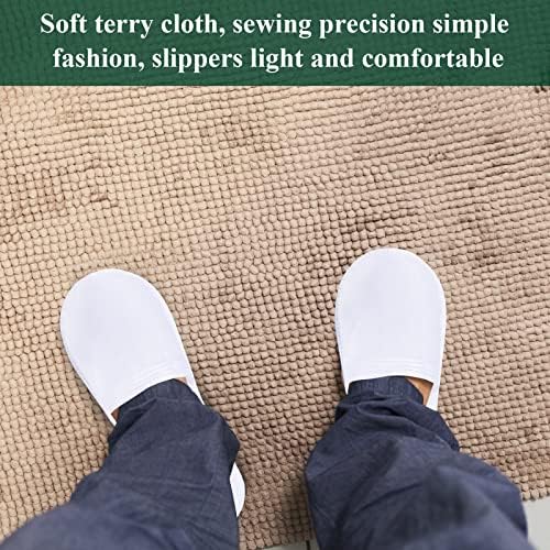 Zsanhua 12 Pairs Disposable Spa Slippers, Unisex Closed Toe Hotel