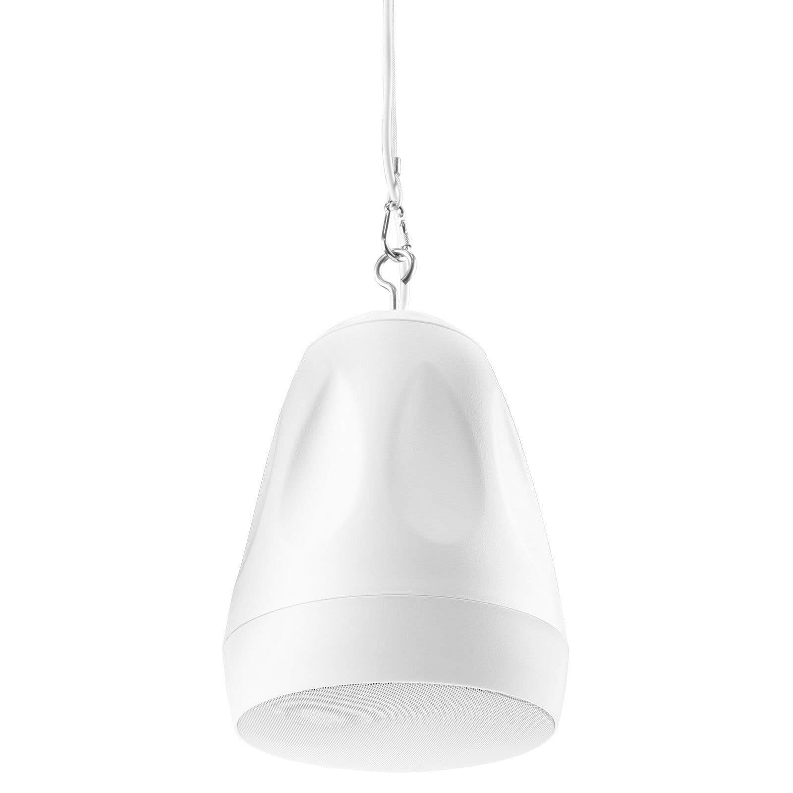 Power Dynamics PDS65W Enceinte à Suspendre 100 V/80W - Blanc, Haut-Parleur 2 Voies, Montage au Mur/Plafond, ABS Robuste, Idéal pour Les Salles de Conférence et Evènements Intérieur comme Extérieur