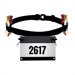 Cinto Porta Numero Para Corrida Triathlon Ciclismo Carbo Gel