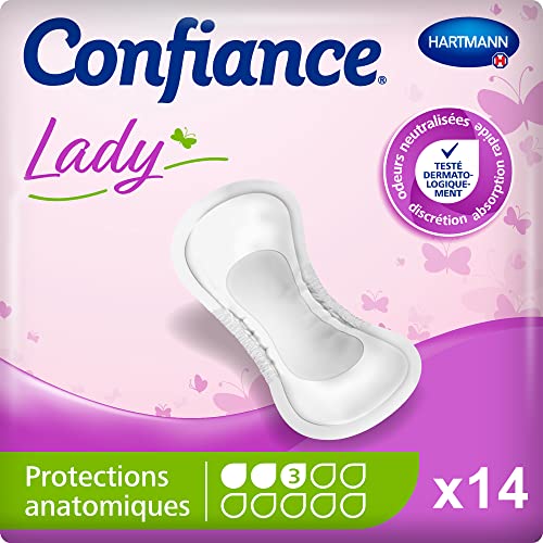 Hartmann Confiance Lady, Compresas sin Alas, 3 Gotas, Pack de 14