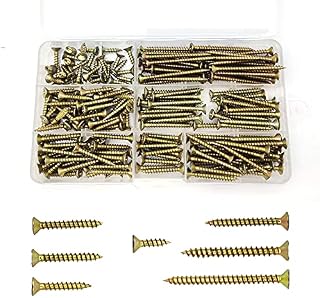 250 Pcs M4 Self-tapping Wood Screw Kits, Cross Pan Head Drywall Screws, Self Drilling Chipboard Screws, Multi Use High Performance Screws Assortment - M4x(16/20/25/30/35/40/50 mm)