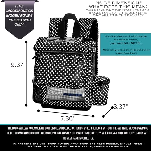O2TOTES WEAR YOUR OXYGEN WITH STYLE Backpack Fit For Inogen Rove 6 lightweight backpack, padded backpack straps, chest & waist straps2