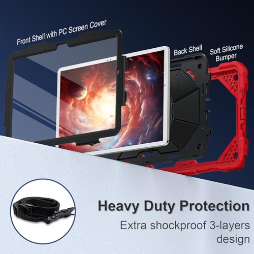 Image of Scnioy Case for Samsung Galaxy Tab A11+ Plus / A9+ 11 Inch 2025 /2023, Red