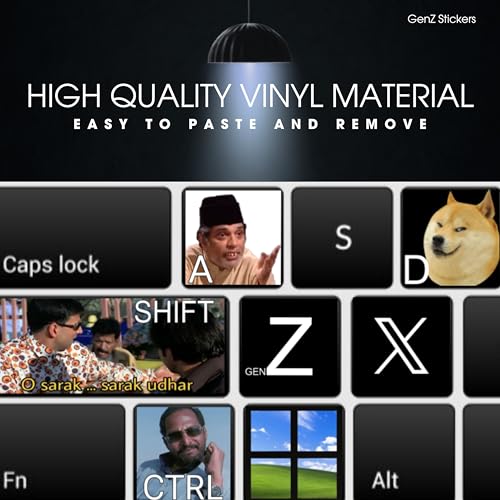 Image of GENZ Memes Keyboard Stickers Compatible for All Keyboards Laptop and Desktop, Laptop Keyboard Stickers (Memes)