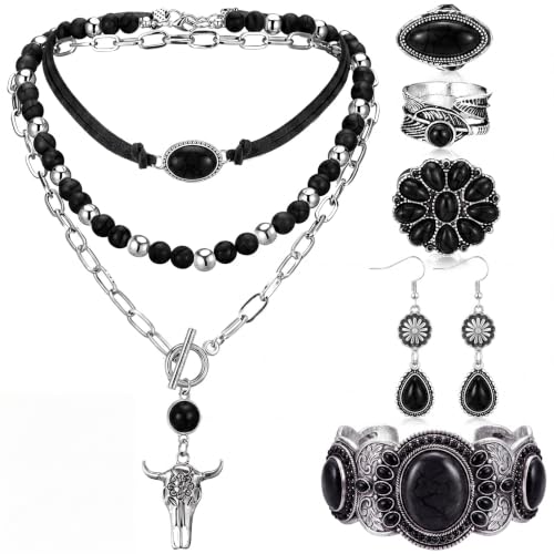 Image of Ecally Western Turquoise Jewelry Set for Women