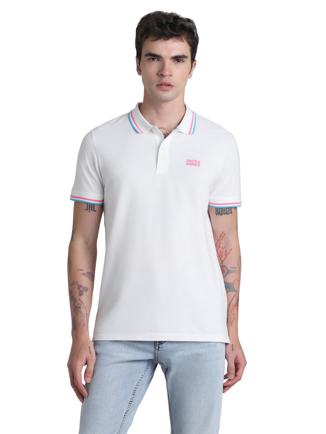 jack & jones Men's Solid Slim Fit T-Shirt-picture-37