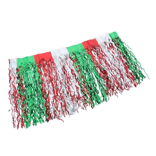 GOOHOCHY Shiny Foil Fringe Table Skirt Bachelorette Wedding Backdrop Easy to Set up 275x75cm