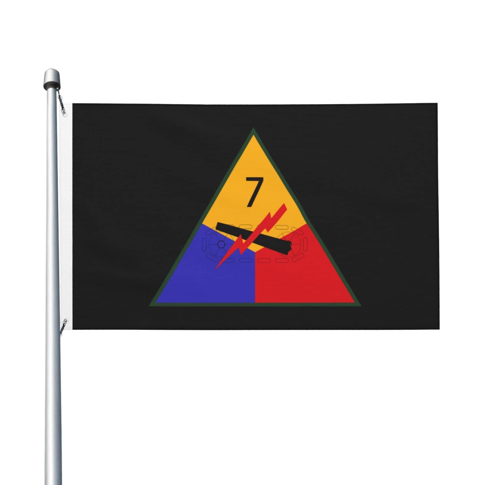 Double-Sided 7th Us Armored Division Ssi Flag 3x5 Ft Durable Outdoor Decorative Banner Vivid Color Polyester Home Yard Flag