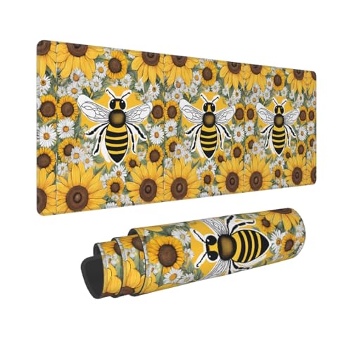 Tapis de souris de jeu imperméable et antidérapant motif abeille