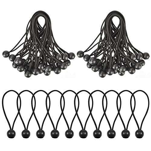 MYJHUIY 30 Planenspanner mit Kugel für Banner, Planen, Pavillions, Zelte | Expanderschlingen, Planenhalter, Gummispanner, Zeltgummis, Spanngummis Cover