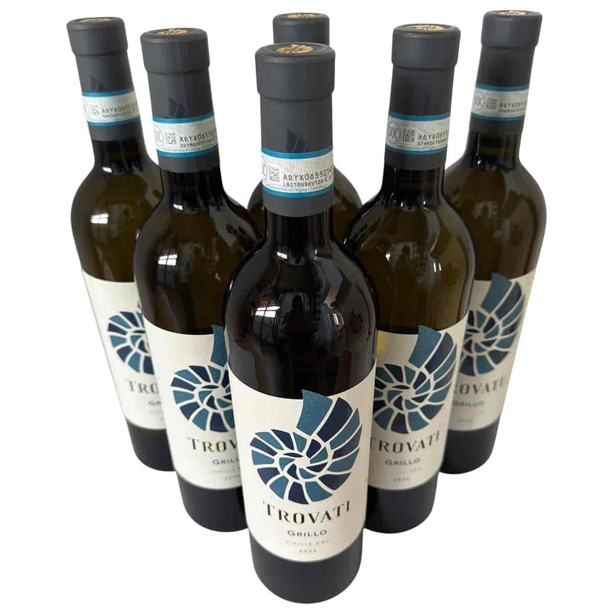 Grillo Conchiglia DOC 2025 – 6er-Set Weißwein aus Sizilien | Cantina Trovati | 100% Grillo | trocken & aromatisch | mediterraner Genuss | 6 x 0,75 l