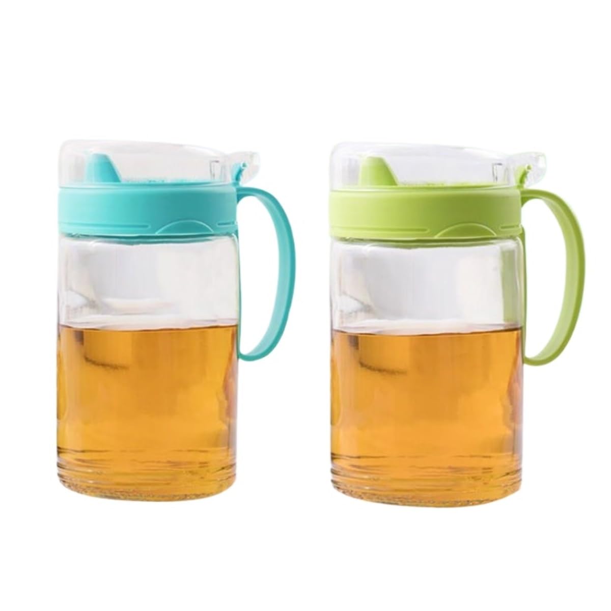 Set Olio e Aceto, Oliera, Set Da 2 Pezzi Di Contenitore For Olio In Vetro For Cucina Domestica Senza, Bottiglia Aceto E Salsa Soia Kit da Tavola(14.1cm)