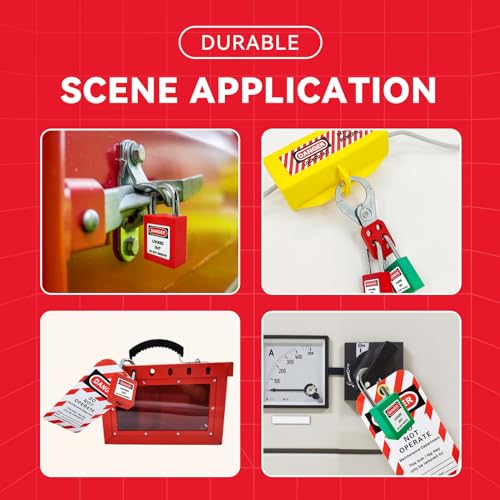 BULANGDI Kit de caixa de identificação de bloqueio com 6 fechaduras Loto caixa de cadeado de seguran