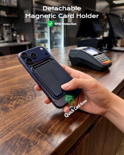 Image of Stouchi AirTag Passport Holder with Pull Strap, RFID Blocking Magnetic Case