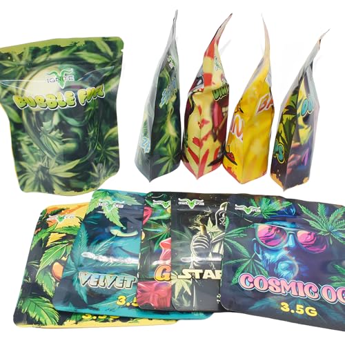 Travel Storage Bag, 3.5g Standing Self Sealing Bag, Waterproof, Dustproof, 4.92x3.74 Inches, Random Pattern (20)