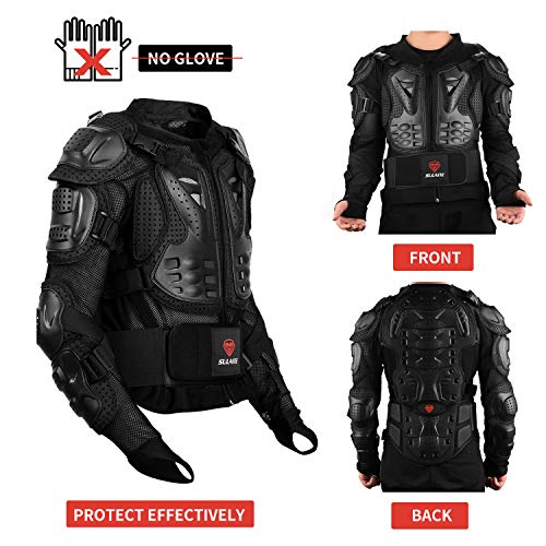 Gute Motorcycle Protective Jacket with Full Body Armor, Motocross Protective Jacket Armour, Sport Motocross MTB Racing & Off-Road Chest Protection Dirt Bike Gear for Men (2XL) - Image 3