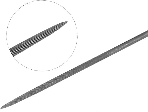 Miniatura 7 de uxcell Lima de aguja triangular de acero con mango de plástico, 0.118 in x 5.512 in, 10 unidades