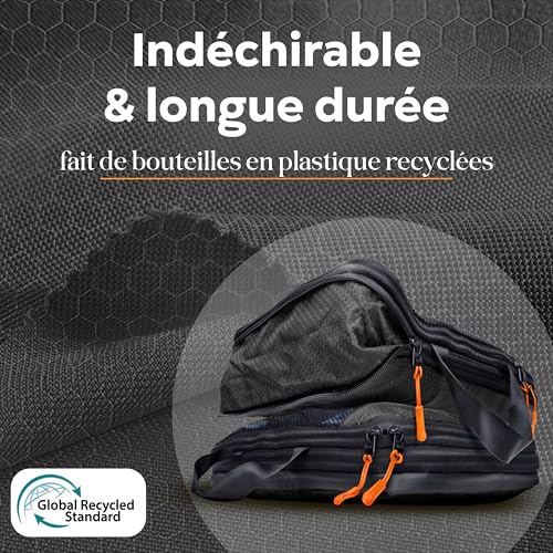 Travel organizer with compression for suitcase and backpack