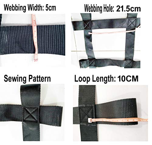 Fong 6 ft X 4 ft Climbing Cargo Net Black (72 inch x 48 inch) - Playground Cargo Net - Climbing Net for Swingset - Indoor Climbing Net - Climbing Ladder