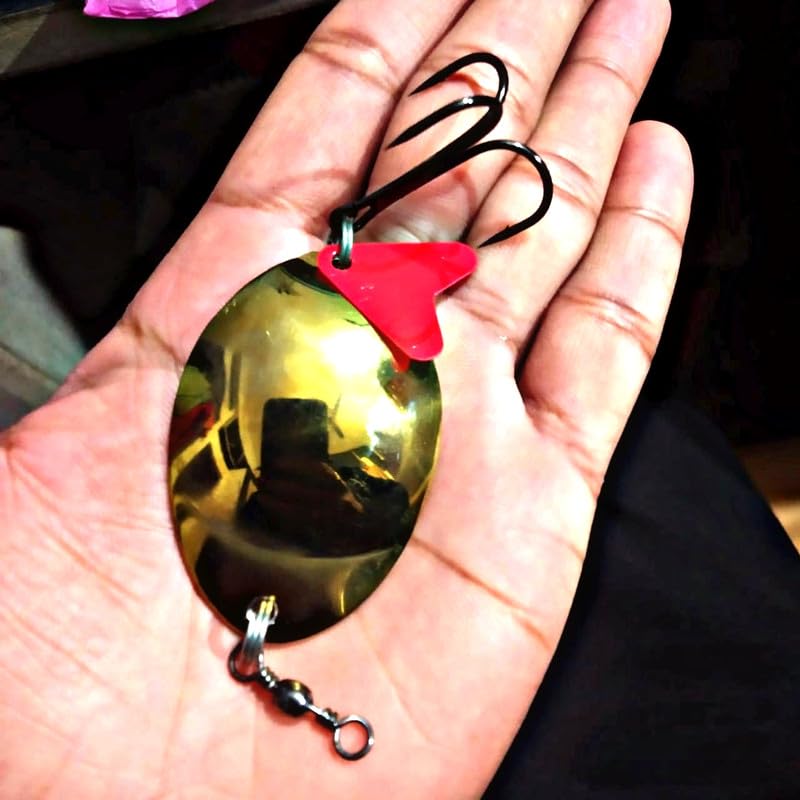 25GRAM Golden Fishing Spoon HAIDERABADI 1PCS lukana Fishing Spoon 2