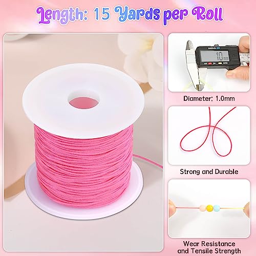 Cuerda de nailon para pulseras sin deshilacharse, cordón chino resistente para macramé 5