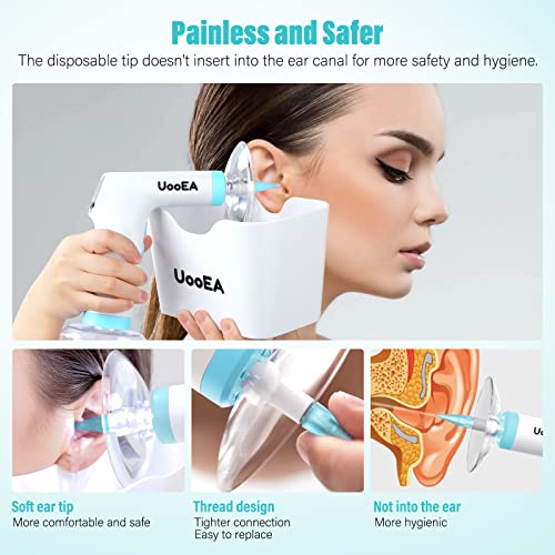 Electric Ear Wax Removal Tool With 15 Ear Tips, Water Powered Earwax Cleaner With 4 Pressure Settings Safe And Effective Rechargeable Ear Cleaning Kit Ear Irrigation Flushing System For Adults & Kids #TOP4