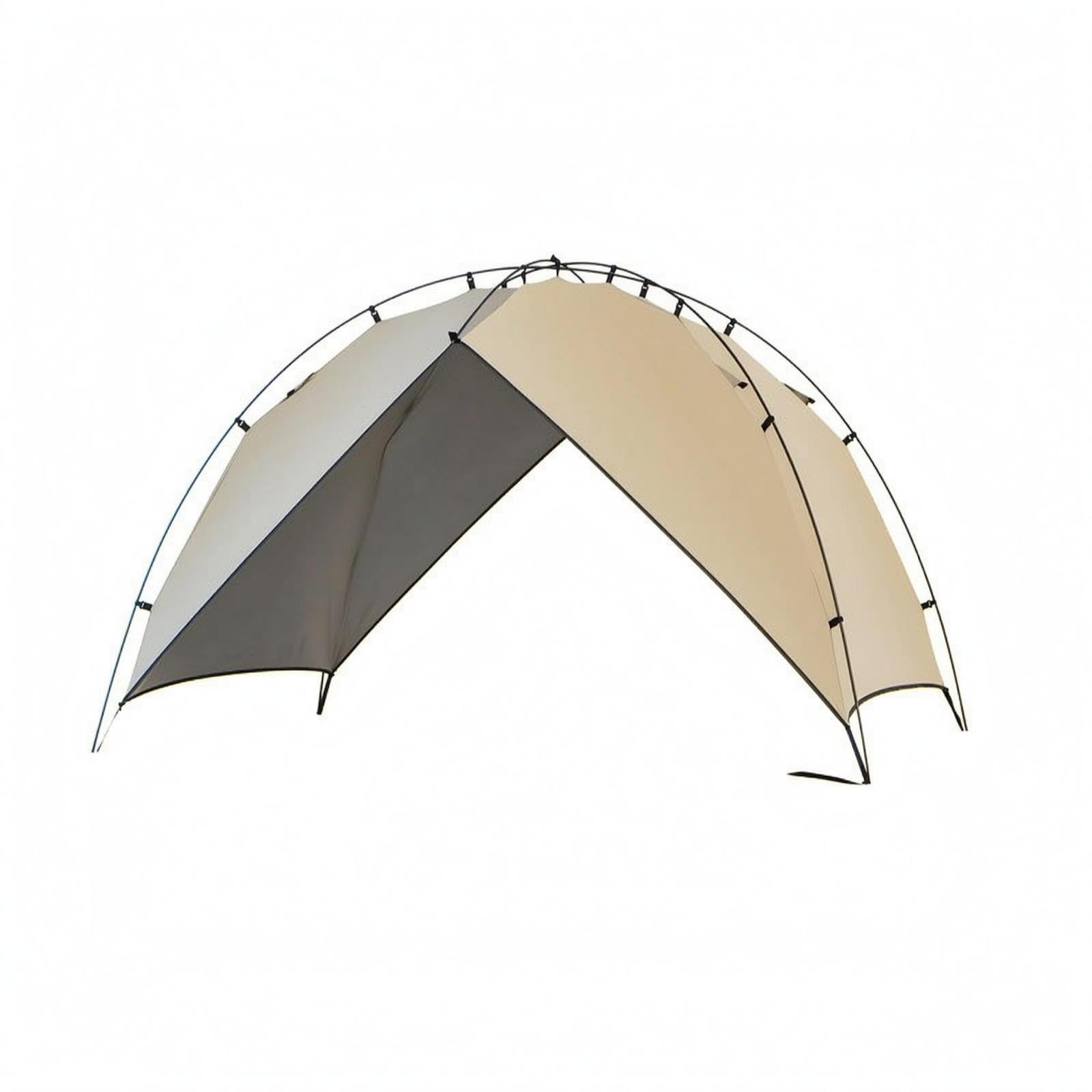 Beach Shelter Tent 3-Pole Structure Arch Tent Portable Coastal Shelter Canopy for Camping-image-24