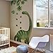iMagitek Large Watercolor Dinosaur Wall Decal Sticker, Dino Footprint Neutral Nursery Toddler Playroom Wall Decor