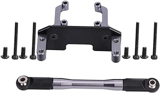 Tbest RC Car Servo Bracket, Metal Beam Servo Mount Stand with Steering Link Rod Compatible with Axial SCX10 II 90046 1/10 Crawler RC Car