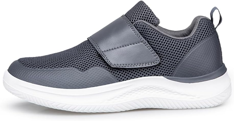 LEADER SHOW Men's Casual Walking Shoes for Swollen Feet Comfortable Lightweight Adjustable Sneakers - Image 4