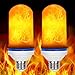 Loveishere LED Flame Effect Fire Light Bulbs- 2 Modes E26 LED Flame Effect Fire Light Bulbs Flickering Fire Atmosphere Decorative Lamps for Hotel/ Bars/ Home Decoration/ Restaurants (2 pack)