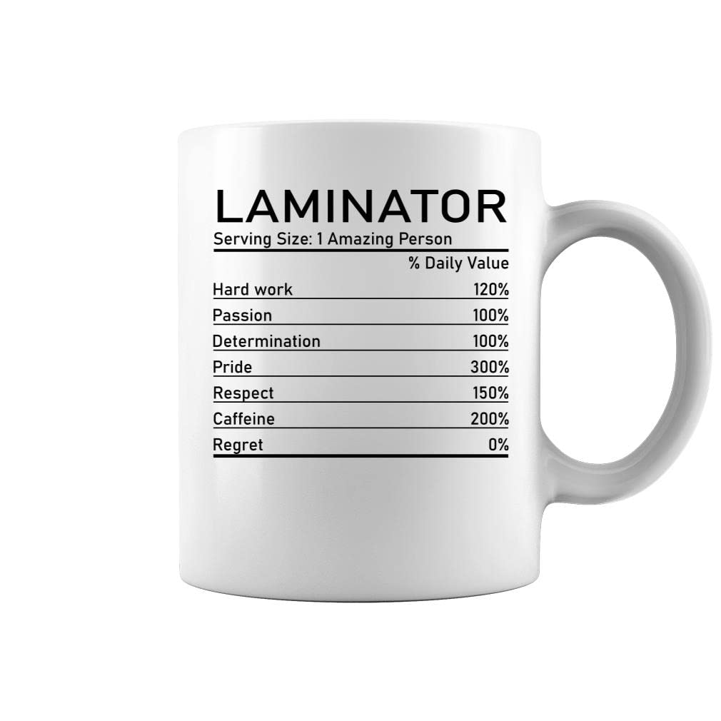 Laminator Nutrition Facts Mug - Two Sides Printed