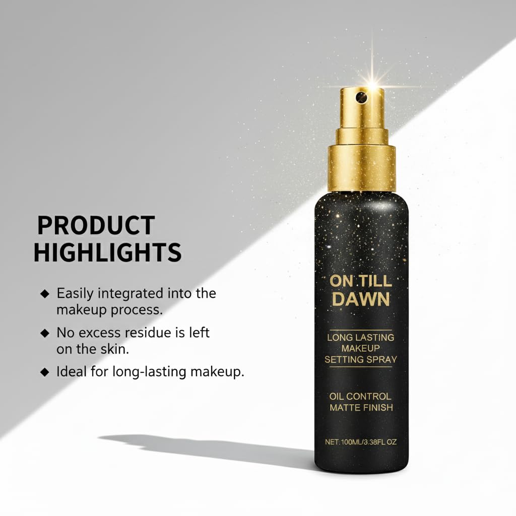 Make Up Setting Spray, Matte Finish Setting Spray for Makeup, Long Lasting, Natural Finish, Smudge Proof, Hydrating Face Mist for All Day Wear (100ML) - Image 2
