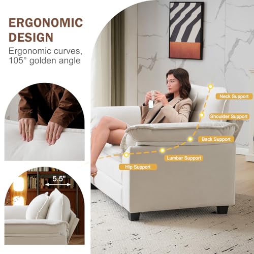 Sillón Plegable Terciopelo Beige miniatura 6