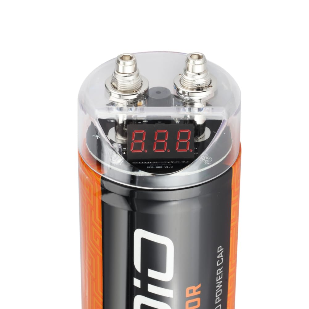 KIT SET PER GT AUDIO BASS FACE GTC/2 1 condensatore car audio 2 farad per impianti 2000 rms 1 3 4 5 10 capacitor senza remote, 1 pezzo