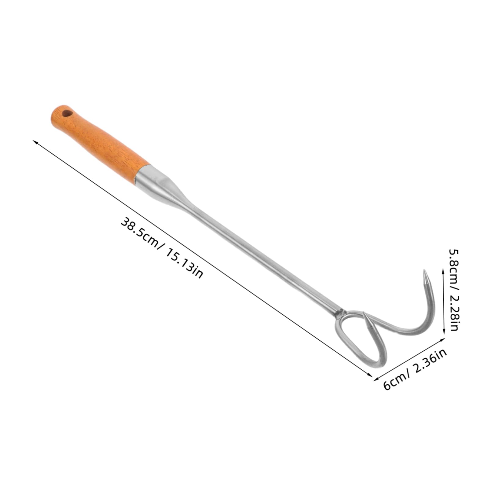 BRIGHTFUFU Multifunctional Stainless Steel Cooking Hook BBQ Meat Turner Ergonomic Handle for Roasting