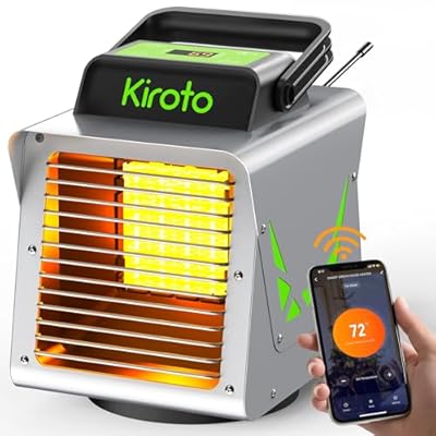 Greenhouse Heater, 1500watt Heater For Greenhouse With Thermostat, Portable Outdoor Green House Heater For Plants, 120v Small Tent Heaters With Phone App Control, Electric Smart Heater For Vegetables