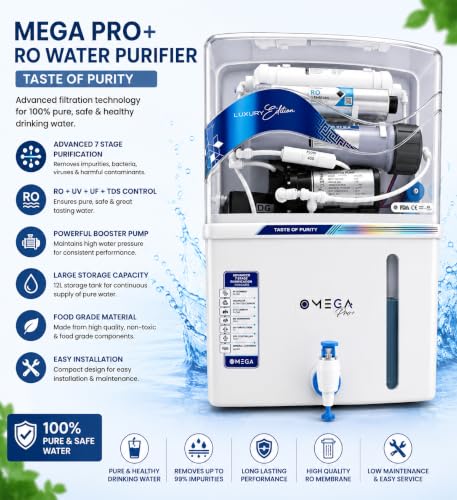 Image of Aqua Water Purifier with RO + UV + UF + TDS Control Copper Filter Technology Purification | 12 Litre | Fully Automatic Function and Best for Home and Office