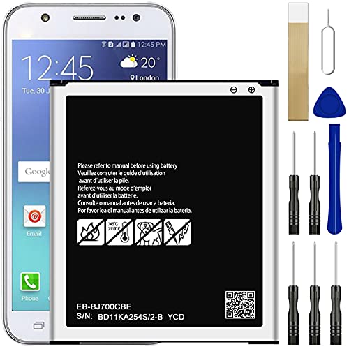 WUHAO for Samsung Galaxy J7 Neo SM-J701M On7 SM-G6000 J4 (2018) SM-J400F/DS Battery EB-BJ700CBE EB-BJ700BBC Replacement Battery with Adhesive Tape Tool Repair Kit
