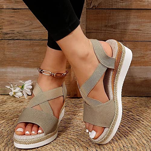 Sandales pour femmes sans talon en cuir souple pour marcher sans douleur tout l'été