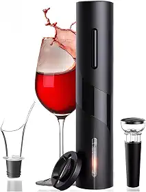Abridor de Vinho Elétrico Saca Rolhas Automático Kit 4 Peças em 1